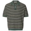 Selected Homme SLHDane Knit Color Structure Polo Balsam Green
