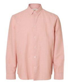 Selected Homme SLMRegclaus Clay Linenblend Shirt Rose Dawn