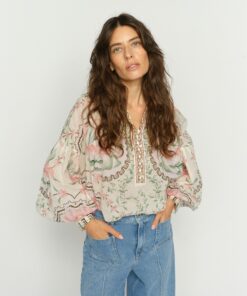 Mos Mosh MMWylde Orchid Blouse Turf Green