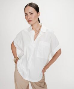 Grace & Mila Loose Cotton Blouse Ivoire