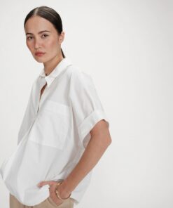 Grace & Mila Loose Cotton Blouse Ivoire