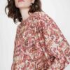 Grace & Mila Floral Printed Blouse Vezia Peach