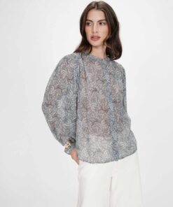 Grace & Mila Printed Blouse Vertueuse Sky