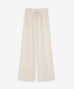 Grace & Mila Wide Leg Linen Pants Sand