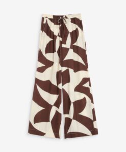 Grace & Mila Wide Leg Printed Pants Veni Chocolat