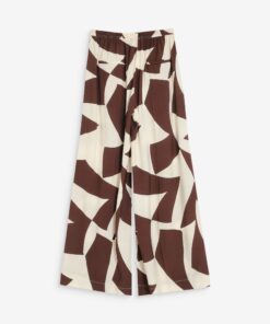 Grace & Mila Wide Leg Printed Pants Veni Chocolat
