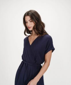 Grace & Mila Long Wrap Dress Pollen Marine