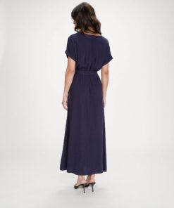 Grace & Mila Long Wrap Dress Pollen Marine