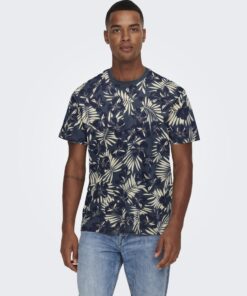 Only & Sons ONSPerry Life Leaf Tee Peacoat