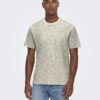Only & Sons ONSPerry Life Leaf Tee Silver Lining
