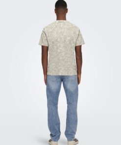 Only & Sons ONSPerry Life Leaf Tee Silver Lining