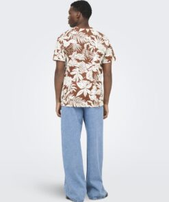 Only & Sons ONSPerry Life Leaf Tee Brown Out