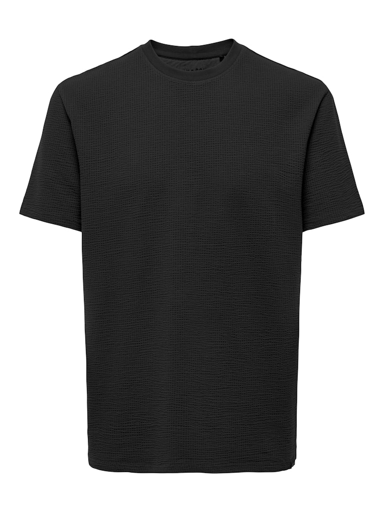 Only & Sons ONSKian Seersucker Tee Black