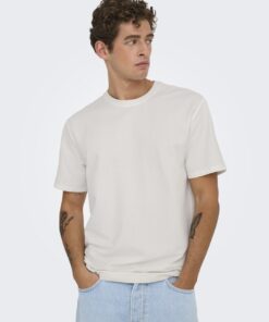 Only & Sons ONSKian Seersucker Tee Cloud Dancer