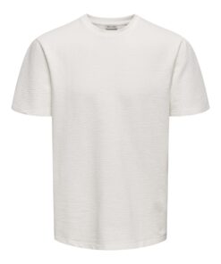 Only & Sons ONSKian Seersucker Tee Cloud Dancer
