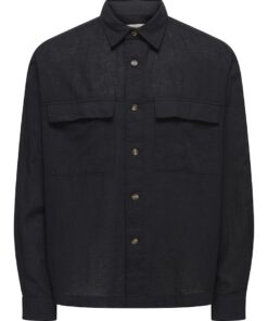 Only & Sons ONSCaiden Overshirt Linen Blend Chinchilla