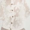 Grace & Mila Openwork Knit Cardigan Velasquez Ecru