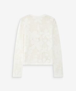 Grace & Mila Openwork Knit Cardigan Velasquez Ecru