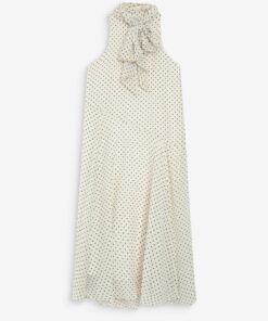 Grace & Mila Long Polka Dot Dress Valoria Ivoire