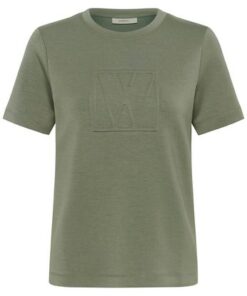 InWear VincentIW logo tshirt Mulled Basil Green