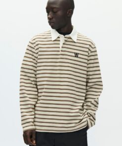 Double A By W.W. Men WWLandon Poloshirt Desert Palm Stripe