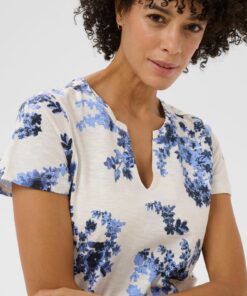 Part Two GesinasPW T-Shirt Blue Shadow Flower Print