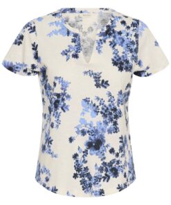 Part Two GesinasPW T-Shirt Blue Shadow Flower Print