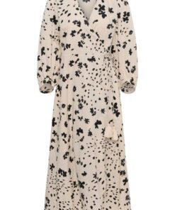 Part Two AlyaPW Dress Black Dot Flower Print