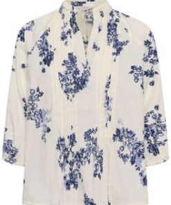 Part Two AlettaPW Blouse Blue Shadow Flower