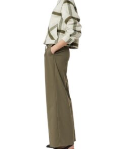 Comma, Wide Leg Long Trousers Olive
