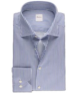 Stenström Blue Striped Twill Shirt Blue