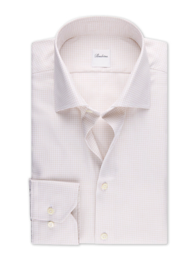 Stenström Light beige Checked Twill Shirt