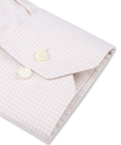 Stenström Light beige Checked Twill Shirt