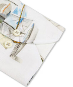 Stentröm White Patterned Linen Shirt