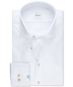 Stenström White Twill Shirt with Contrast
