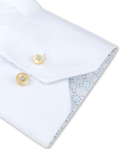 Stenström White Twill Shirt with Contrast