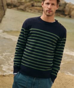 Armor Lux “Groix” Fisherman Striped Jumper Navire
