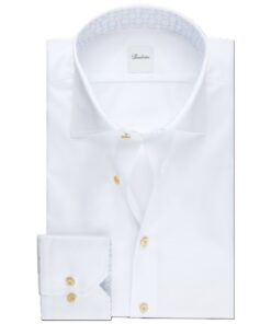 Stenström White Twill Shirt with Contrast