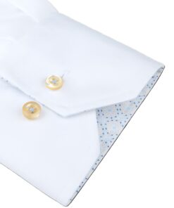 Stenström White Twill Shirt with Contrast