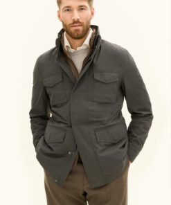 Oscar Jacobson M-65 Nylon Shell Field Jacket Green