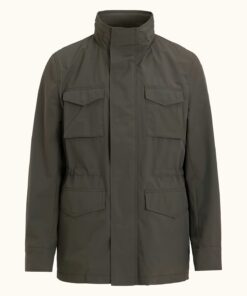 Oscar Jacobson M-65 Nylon Shell Field Jacket Green