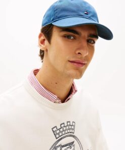 Tommy Hilfiger Hilfiger Flag Embroidery Baseball Cap Aegean Sea