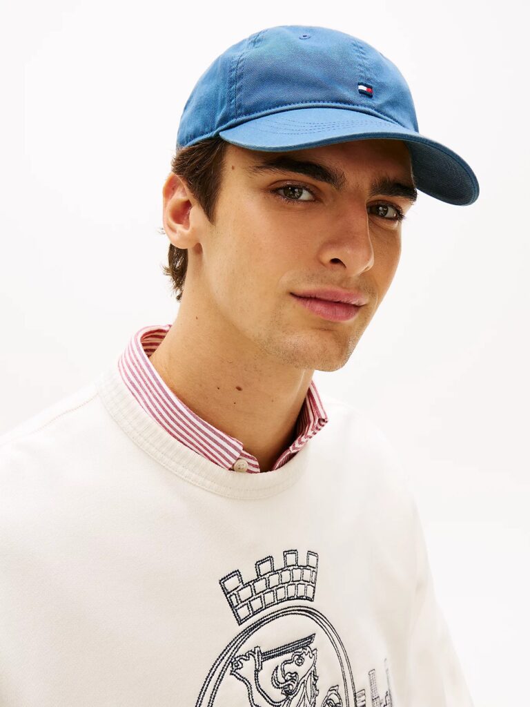 Tommy Hilfiger Hilfiger Flag Embroidery Baseball Cap Aegean Sea