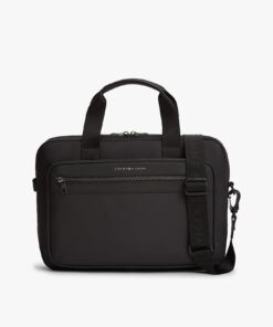 Tommy Hilfiger Metal Logo Laptop Bag Black