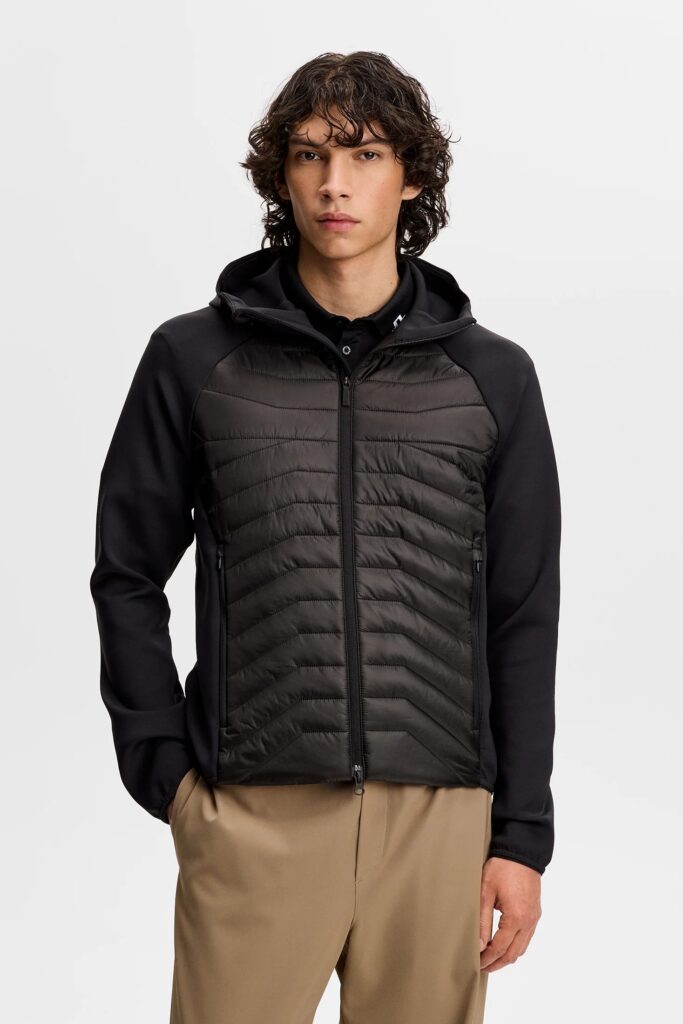 J. Lindeberg Heyden Quilt Hybrid Hood Black