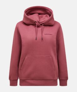 Peak Performance Original Small Logo Hood Women Wild Rouge