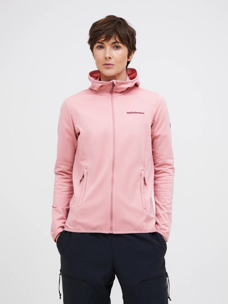 Peak Performance Light Zip Hood Women Warm Blush