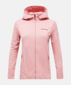 Peak Performance Light Zip Hood Women Warm Blush