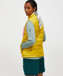 Peak Performance Helium Utility Down Vest Women Canary Lime
