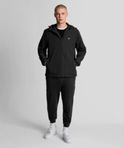 Lyle & Scott Water Resistant Hooded Jacket Jet Black